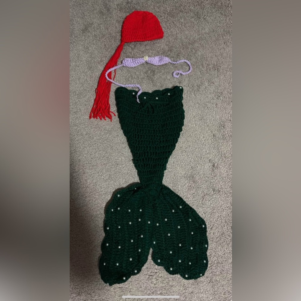 Mermaid Crochet baby costume